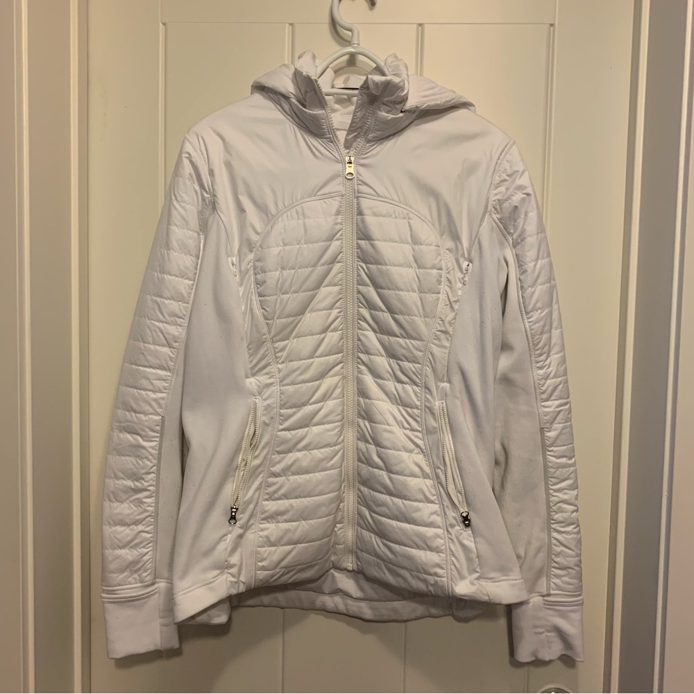 Lululemon Women's White Quilted Jacket